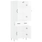 vidaXL Highboard Hochglanz-Weiß 69,5x34x180 cm Holzwerkstoff vidaXL Highboard Hochglanz-Weiß 69,5x34x180 cm Holzwerkstoff