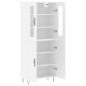 vidaXL Highboard Weiß 69,5x34x180 cm Holzwerkstoff vidaXL Highboard Weiß 69,5x34x180 cm Holzwerkstoff