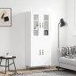 vidaXL Highboard Hochglanz-Weiß 69,5x34x180 cm Holzwerkstoff vidaXL Highboard Hochglanz-Weiß 69,5x34x180 cm Holzwerkstoff