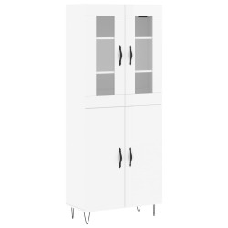 vidaXL Highboard Hochglanz-Weiß 69,5x34x180 cm Holzwerkstoff