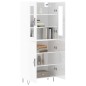 vidaXL Highboard Hochglanz-Weiß 69,5x34x180 cm Holzwerkstoff vidaXL Highboard Hochglanz-Weiß 69,5x34x180 cm Holzwerkstoff
