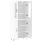 vidaXL Highboard Hochglanz-Weiß 69,5x34x180 cm Holzwerkstoff vidaXL Highboard Hochglanz-Weiß 69,5x34x180 cm Holzwerkstoff