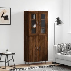 vidaXL Highboard Braun Eichen-Optik 69,5x34x180 cm Holzwerkstoff