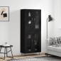vidaXL Highboard Schwarz 69,5x34x180 cm Holzwerkstoff vidaXL Highboard Schwarz 69,5x34x180 cm Holzwerkstoff