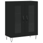 vidaXL Highboard Schwarz 69,5x34x180 cm Holzwerkstoff vidaXL Highboard Schwarz 69,5x34x180 cm Holzwerkstoff