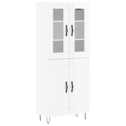 vidaXL Highboard Hochglanz-Weiß 69,5x34x180 cm Holzwerkstoff