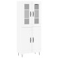 vidaXL Highboard Hochglanz-Weiß 69,5x34x180 cm Holzwerkstoff vidaXL Highboard Hochglanz-Weiß 69,5x34x180 cm Holzwerkstoff