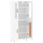 vidaXL Highboard Hochglanz-Weiß 69,5x34x180 cm Holzwerkstoff vidaXL Highboard Hochglanz-Weiß 69,5x34x180 cm Holzwerkstoff