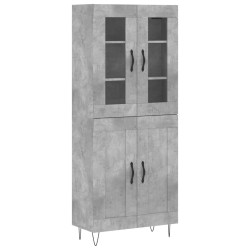 vidaXL Highboard Betongrau 69,5x34x180 cm Holzwerkstoff