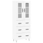 vidaXL Highboard Hochglanz-Weiß 69,5x34x180 cm Holzwerkstoff vidaXL Highboard Hochglanz-Weiß 69,5x34x180 cm Holzwerkstoff
