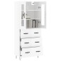 vidaXL Highboard Hochglanz-Weiß 69,5x34x180 cm Holzwerkstoff vidaXL Highboard Hochglanz-Weiß 69,5x34x180 cm Holzwerkstoff