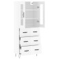 vidaXL Highboard Hochglanz-Weiß 69,5x34x180 cm Holzwerkstoff vidaXL Highboard Hochglanz-Weiß 69,5x34x180 cm Holzwerkstoff