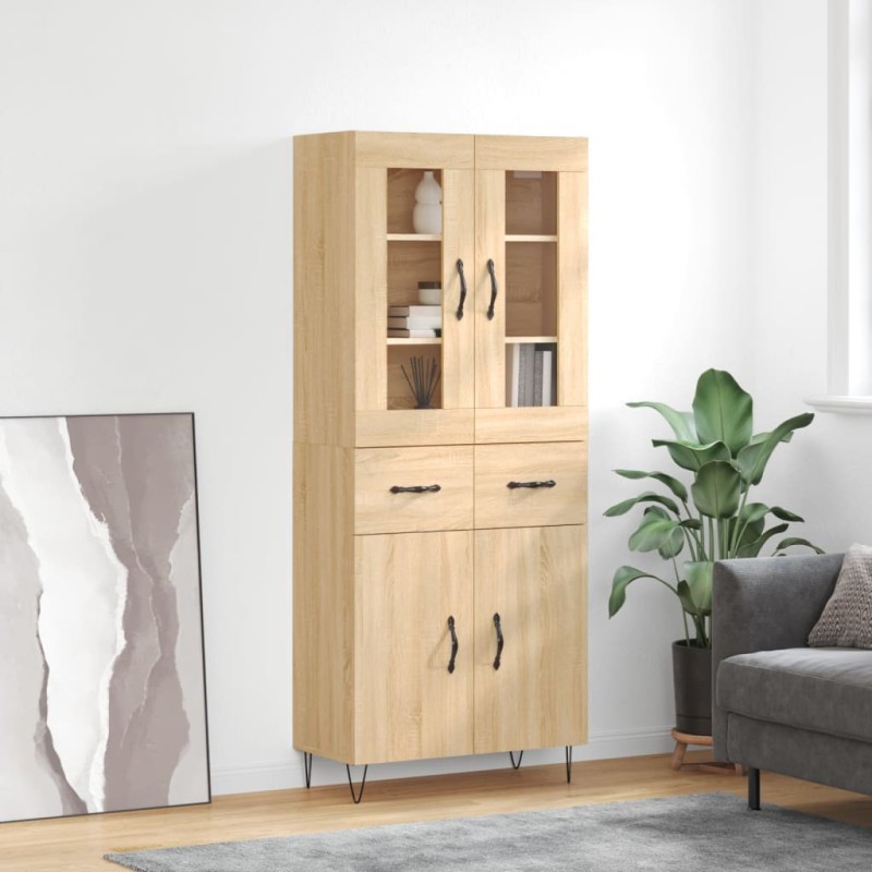 vidaXL Highboard Sonoma-Eiche 69,5x34x180 cm Holzwerkstoff vidaXL Highboard Sonoma-Eiche 69,5x34x180 cm Holzwerkstoff