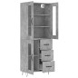 vidaXL Highboard Betongrau 69,5x34x180 cm Holzwerkstoff vidaXL Highboard Betongrau 69,5x34x180 cm Holzwerkstoff