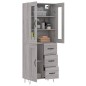 vidaXL Highboard Grau Sonoma 69,5x34x180 cm Holzwerkstoff vidaXL Highboard Grau Sonoma 69,5x34x180 cm Holzwerkstoff