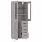 vidaXL Highboard Grau Sonoma 69,5x34x180 cm Holzwerkstoff vidaXL Highboard Grau Sonoma 69,5x34x180 cm Holzwerkstoff
