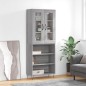 vidaXL Highboard Grau Sonoma 69,5x34x180 cm Holzwerkstoff vidaXL Highboard Grau Sonoma 69,5x34x180 cm Holzwerkstoff