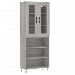 vidaXL Highboard Grau Sonoma 69,5x34x180 cm Holzwerkstoff