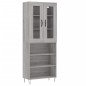 vidaXL Highboard Grau Sonoma 69,5x34x180 cm Holzwerkstoff vidaXL Highboard Grau Sonoma 69,5x34x180 cm Holzwerkstoff