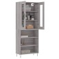 vidaXL Highboard Grau Sonoma 69,5x34x180 cm Holzwerkstoff vidaXL Highboard Grau Sonoma 69,5x34x180 cm Holzwerkstoff