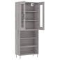 vidaXL Highboard Grau Sonoma 69,5x34x180 cm Holzwerkstoff vidaXL Highboard Grau Sonoma 69,5x34x180 cm Holzwerkstoff