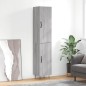 vidaXL Highboard Grau Sonoma 34,5x34x180 cm Holzwerkstoff vidaXL Highboard Grau Sonoma 34,5x34x180 cm Holzwerkstoff