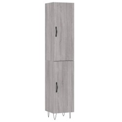 vidaXL Highboard Grau Sonoma 34,5x34x180 cm Holzwerkstoff
