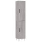 vidaXL Highboard Grau Sonoma 34,5x34x180 cm Holzwerkstoff vidaXL Highboard Grau Sonoma 34,5x34x180 cm Holzwerkstoff