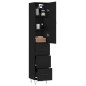vidaXL Highboard Schwarz 34,5x34x180 cm Holzwerkstoff vidaXL Highboard Schwarz 34,5x34x180 cm Holzwerkstoff