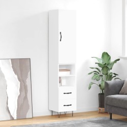vidaXL Highboard Weiß 34,5x34x180 cm Holzwerkstoff