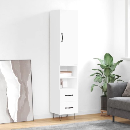 vidaXL Highboard Weiß 34,5x34x180 cm Holzwerkstoff