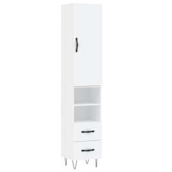 vidaXL Highboard Weiß 34,5x34x180 cm Holzwerkstoff