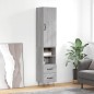 vidaXL Highboard Grau Sonoma 34,5x34x180 cm Holzwerkstoff vidaXL Highboard Grau Sonoma 34,5x34x180 cm Holzwerkstoff