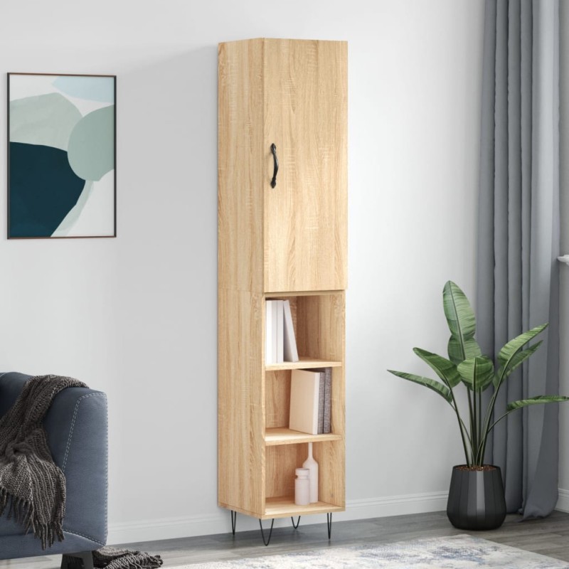 vidaXL Highboard Sonoma-Eiche 34,5x34x180 cm Holzwerkstoff vidaXL Highboard Sonoma-Eiche 34,5x34x180 cm Holzwerkstoff