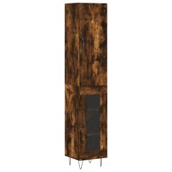 vidaXL Highboard Räuchereiche 34,5x34x180 cm Holzwerkstoff
