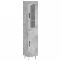 vidaXL Highboard Betongrau 34,5x34x180 cm Holzwerkstoff