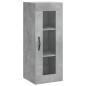 vidaXL Highboard Betongrau 34,5x34x180 cm Holzwerkstoff