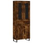 Highboard Räuchereiche 69,5x34x180 cm Holzwerkstoff Highboard Räuchereiche 69,5x34x180 cm Holzwerkstoff