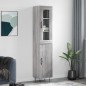 vidaXL Highboard Grau Sonoma 34,5x34x180 cm Holzwerkstoff vidaXL Highboard Grau Sonoma 34,5x34x180 cm Holzwerkstoff