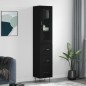 vidaXL Highboard Schwarz 34,5x34x180 cm Holzwerkstoff vidaXL Highboard Schwarz 34,5x34x180 cm Holzwerkstoff