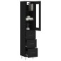 vidaXL Highboard Schwarz 34,5x34x180 cm Holzwerkstoff vidaXL Highboard Schwarz 34,5x34x180 cm Holzwerkstoff