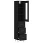 vidaXL Highboard Schwarz 34,5x34x180 cm Holzwerkstoff vidaXL Highboard Schwarz 34,5x34x180 cm Holzwerkstoff
