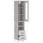 vidaXL Highboard Grau Sonoma 34,5x34x180 cm Holzwerkstoff vidaXL Highboard Grau Sonoma 34,5x34x180 cm Holzwerkstoff