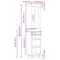 vidaXL Highboard Schwarz 34,5x34x180 cm Holzwerkstoff vidaXL Highboard Schwarz 34,5x34x180 cm Holzwerkstoff