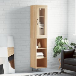 vidaXL Highboard Sonoma-Eiche 34,5x34x180 cm Holzwerkstoff
