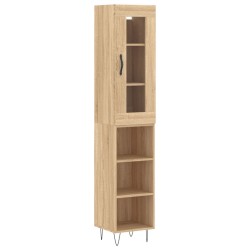 vidaXL Highboard Sonoma-Eiche 34,5x34x180 cm Holzwerkstoff