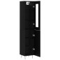 vidaXL Highboard Schwarz 34,5x34x180 cm Holzwerkstoff vidaXL Highboard Schwarz 34,5x34x180 cm Holzwerkstoff