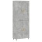 vidaXL Highboard Betongrau 69,5x34x180 cm Holzwerkstoff vidaXL Highboard Betongrau 69,5x34x180 cm Holzwerkstoff