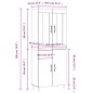 vidaXL Highboard Grau Sonoma 69,5x34x180 cm Holzwerkstoff vidaXL Highboard Grau Sonoma 69,5x34x180 cm Holzwerkstoff