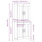 vidaXL Highboard Betongrau 69,5x34x180 cm Holzwerkstoff vidaXL Highboard Betongrau 69,5x34x180 cm Holzwerkstoff